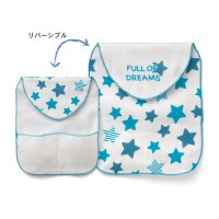 雙面純棉紗隔汗巾(Blue Stars) B